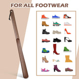 muso wood Wooden Shoe Horn, Walnut Shoe Horn Long Handle for Seniors, 23.6 Inches Shoehorn for Seniors and Pregnant Women muso wood