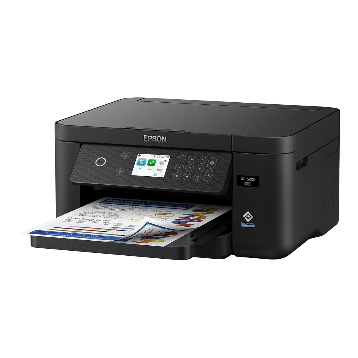 Epson Expression Home XP-5200 Wireless Color All-in-One Printer with Scan, Copy, Automatic 2-Sided Printing, Borderless Photos, 150-Sheet Paper Tray and 2.4" Color Display,Black Epson