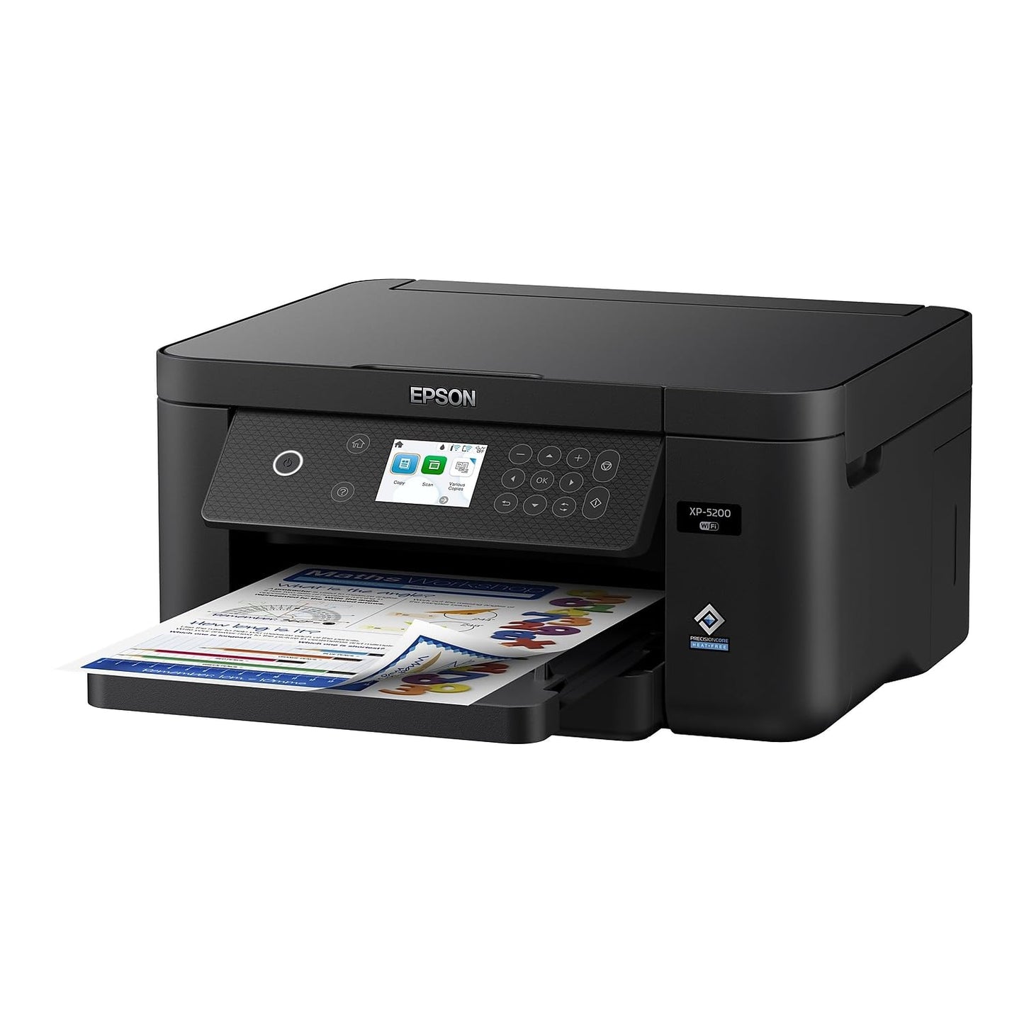 Epson Expression Home XP-5200 Wireless Color All-in-One Printer with Scan, Copy, Automatic 2-Sided Printing, Borderless Photos, 150-Sheet Paper Tray and 2.4" Color Display,Black