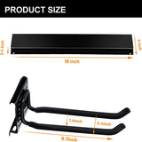 Wallmaster Garage Storage Organization Wall Mount, Garden Tool Rack Organizer Heavy Duty Folding Chair Hangers with 12 Adjustable Hooks 96inch Tracks Max Load 530lb Wallmaster