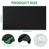 2pcs 4 x 8ft Slat Wall Panels Garage Wall Organizer, Heavy PVC Wall Hanger with 12 Hooks, Slatwall Panel Wall Storage Systems for Garage Wall Storage, Slatted Wall Panels - Black Maeklon