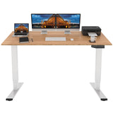 FLEXISPOT Pro Bamboo 3 Stages Dual Motor Electric Standing Desk 72x30 Inch Bamboo Whole-Piece Board Height Adjustable Desk Electric Stand Up Desk Sit FLEXISPOT