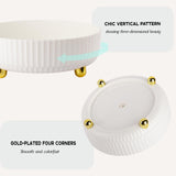 Anyoifax Makeup Perfume Organizer Tray 360 Degree Rotating Lazy Susan Skincare Lotion Organizer Spinning Cosmetics Storage for Dresser, Vanity, Bathroom Countertop, Small Ivory White Anyoifax