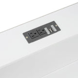 Merax Queen Over Queen Bunk Bed with Storage Cabinets and USB Ports, White Merax