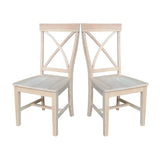 International Concepts Set of Two Creekside X-Back Chairs, Unfinished IC International Concepts