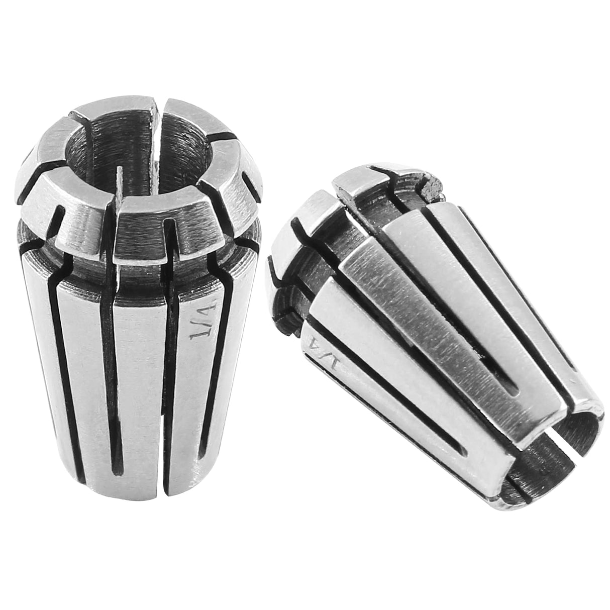 Qjaiune 2 Pack ER11 Collet Set, 1/8 Inch and 1/4 Inch Spring Collet, High Precision ER11 Collet Chuck for CNC Engraving Machine and Milling Lathe Tool Qjaiune