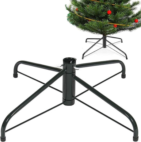 20 Inches Christmas Tree Stand for Artificial Trees,Bold Upgraded Version Base Metal Xmas Tree Folding Replacement Holder, Folding Christmas Tree Base for 3—10 Ft Artificial Trees Flyowl