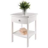Winsome Wood Claire Accent Table, White Winsome
