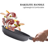 SENSARTE Nonstick Frying Pan Skillet, Swiss Granite Coating Omelette Pan, Healthy Stone Cookware Chef's Pan, PFOA Free (8/9.5/10/11/12.5 Inch) (9.5 Inch) SENSARTE