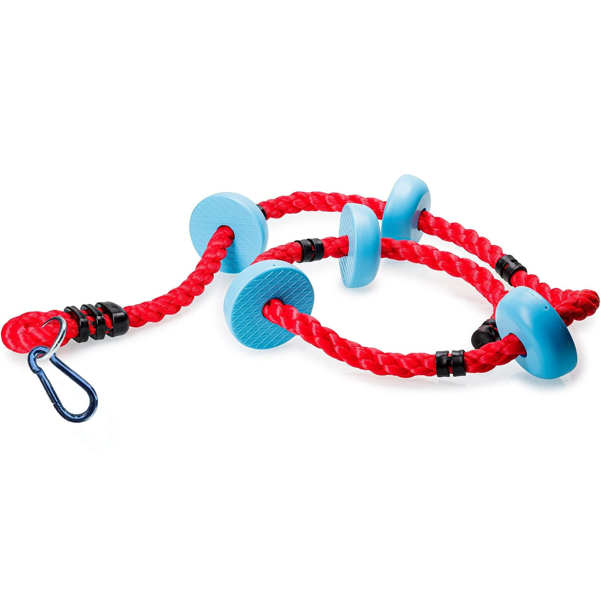 Lily's Things Climbing Rope for Kids | Ninja Warrior Accessories for Slackline Obstacle Course | Attach to Most Home Playground Equipment Sets | Ninja Slackline Accessories | 6Ft Long | 5 Foot Holds Lily's Things