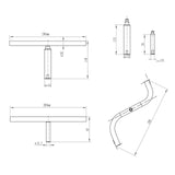 BMWOOD S Shaped Stainless Steel Tool Rest Set with 1" and 5/8" Stems for Woodturning Lathe Bowl Turning. BMWOOD