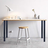 QLLY 32 inch Adjustable Tall Metal Desk Legs, Office Table Furniture Leg Set, Set of 4 (Black) QLLY