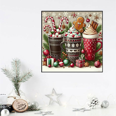 Christmas Diamond Paintings Kits for Adults, Snowflake Diamond Art Kits Full Drill Diamond Dots Paint with Diamonds Gem Arts and Crafts for Beginner Home Wall Decor WUSARPLY