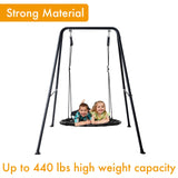 Hi-Na Metal Frame Full Steel Swing Stand, Hold up to 440 lbs, Outdoor or Indoor Hanging Swing Stand only, Swings not Included Black Hi-Na