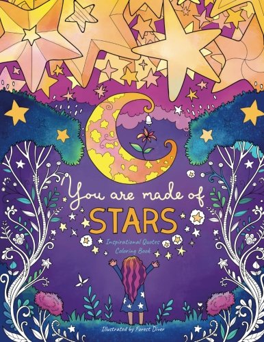 You Are Made of Stars: Inspirational Quotes Adult Coloring Book (Coloring Books for Women and Girls) WoodArtSupply