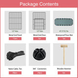 VISCOO 12 Panels Small Animal Playpen,Pet Playpen with Waterproof Mat,C&C Cage for Guinea Pigs,Puppy Play Pen,Bunny Playpen,Indoor Outdoor Portable Metal Wire Yard Fence VISCOO