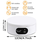 YVV Turner Cup Rotating Display Stand for Epoxy Glitter Tumbler, 360 Degree Automatic Mute Rotating Turntable for Photography Products and Shows. Bling Bling Tumbler Making Supplies Spinner White USB YVV