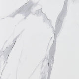 Convenience Concepts Newport Console Table with Shelves, White Faux Marble/White Convenience Concepts