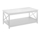 Convenience Concepts Oxford Coffee Table with Shelf, White Convenience Concepts
