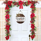 DLONVOH 12IN Grandchildren Are Always Close To The Love Sign For Front Door Porch Rustic Farmhouse Wooden Funny Welcome Sign For Home Wall Decor Gifts For Grandparents Grandma Grandpa Dlonvoh
