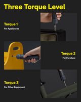 HOTO Electric Screwdriver Rechargeable, 3.6V Cordless Screwdriver Set USB-C, 3 Torque Settings, 1500mAh Battery, LED Light & 12 S2 Metal Bits for Furniture/Electrical Repairs HOTO