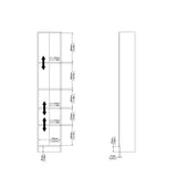 Tvilum Element Narrow 5 Shelf Bookcase, Tall, Oak Tvilum