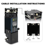 AENBUSLM 80W Laser Module with Air Assist,10W Output Power, Fixed-Focus, Built in FAC,Double Ultra-Fine Compressed Spot CNC Carving DIY Laser Master for Laser Cutter Laser Engraver Machine Class 4 AENBUSLM