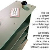 Sawdust City Solid Wood Hall Bookcase (Unfinished Pine) Sawdust City