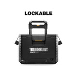 ToughBuilt StackTech Rolling Tool Box, Heavy-Duty Portable Tools Organizer, 250 lb Capacity - Stackable and Waterproof Toolbox Storage System with Lockable Lid and 9-Inch All-Terrain Wheels ToughBuilt