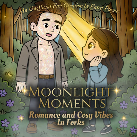 Moonlight Moments: Romance and Cosy Vibes in Forks A Hand-Drawn Colouring Book: Fan-Made Collection of Vampires, Wolves & Romantic Forest Scenes for Teens & Adults Majosta