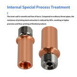 2PCS 3D Printer Extruder Copper Titanium Alloy Throat Tube for Kobra 2/Kobra 2 Neo/Kobra 2 Pro/Kobra 2 Plus/Kobra 2 Max, High Temperature and Wear Resistance HeatBreak 3D Printer Replacement Part CNZTHDY