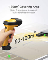 Inateck Barcode Scanner, Wireless Scanner, 2.4 GHz Adapter, 2600mAh Battery, 60M Range, Automatic Scanning, P6 Inateck