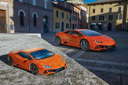 Ravensburger Lamborghini Huracan EVO 3D Jigsaw Puzzle - 108 Piece Model Kit | for Kids and Adults | Rotating Wheels | Sturdy & Durable, No Glue Required