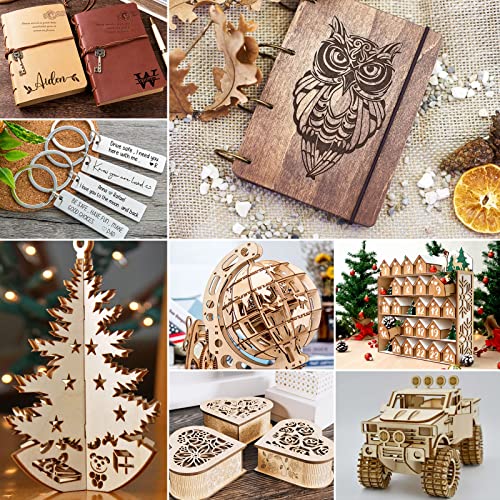 SCULPFUN S30 Laser Engraver, 5W Laser Cutter, Automatic 30L/Min Automatic Air Assist Pump, Air Nozzle,Industrial Grade Rail,Limit Switch, Eye Protection, Engraving Machine for Wood Metal Acrylic SCULPFUN