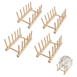 Set of 4 Wooden Puzzle Display Stand, Wooden Puzzle Storage Rack, Puzzle Organizer, Puzzle Holder Rack for Kids Adults Craft Collection Lovers Tefola