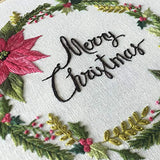 Embroidery Kit Merry Christmas Wreath Ornaments Awesocrafts Full Range of Embroidery Starter Kits for Beginners Adults DIY Handmade Easy Patterns (Wreath)