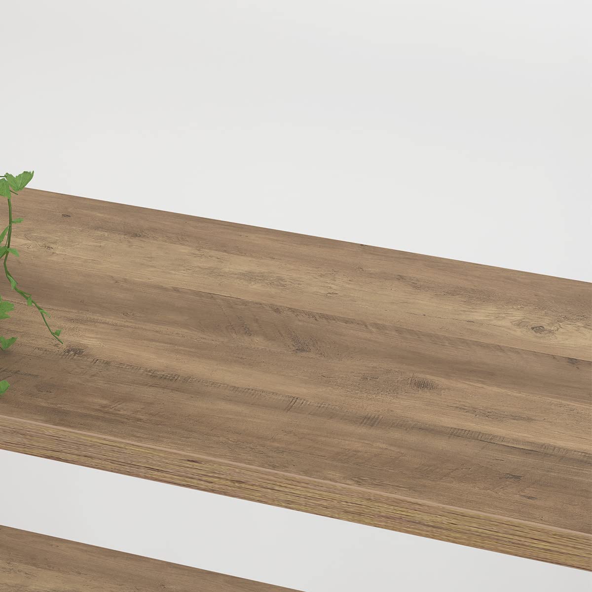 HSH Industrial 4-Tier Rustic Oak Bookshelf: Modern Metal & Wood Etagere for Versatile Home Storage HSH