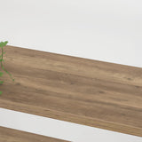 HSH Industrial 4-Tier Rustic Oak Bookshelf: Modern Metal & Wood Etagere for Versatile Home Storage HSH