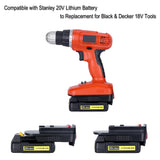 Biswaye HPA1820 20V to 18V Adapter Compatible with Black & Decker 20V Battery and Compatible with Porter Cable 20V Battery to Replacement for Black & Decker 18V Tools Battery HPB18 244760-00 Biswaye