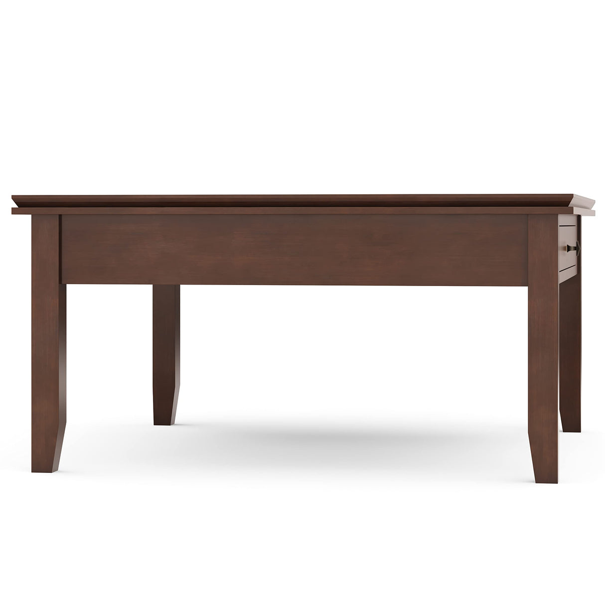 SIMPLIHOME Artisan Square Coffee Table - 36 inch Wide Solid Wood Transitional Cocktail Table in Russet Brown, Classic Living Room Table with Slatted Open Shelf and Contemporary Framed Top Design SIMPLIHOME