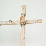 Tableclothsfactory 7.5ft Natural Birch Wood Square Wedding Arch, Rustic Arbor Photography Backdrop Stand Tableclothsfactory