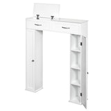 Zenna Home Over The Toilet Storage Cabinet with Shelves, White – Bathroom Organizer with Adjustable Shelving, Fits Above Toilet – Space-Saving Over Toilet Storage with Doors, Premium Classic Design Zenna Home