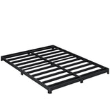 Likelalaso 3 inch Low King Size Bed Frame with Rounded Corner, Heavy Duty Metal, Easy Assembly, Noise Free, Black Likelalaso