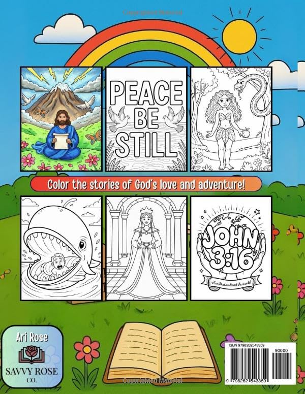 Bible Adventures Coloring Book (Savvy Rose Co: Faithfull Wonders coloring series) Majosta