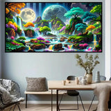mjcakrn Landscape Diamond Painting Kits for Adults, Diamond Art Kits for Beginners 5D Full Drill Abstract Diamond Art Painting Kits Crystal Gem Art DIY Crafts Kits for Home Wall Decor 28x16inch mjcakrn