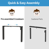 MOUNTUP 55x28 Inches Electric Height Adjustable Standing Desk, Sit Stand Desk with Memory Controller, Ergonomic Stand Up Desk for Home Office with Splice Board, Rustic Brown+Black MOUNTUP