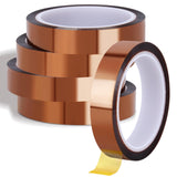 5 Rolls Sublimation Tape Heat Transfer Tape, 20mm × 50m (164ft) Heat Resistant Tape Sublimation Bulk, Brown Heat Transfer Tape for Sublimation Press Electronic Soldering Insulation, No Residue Oleitodh