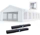 Quictent 20'x30' Heavy Duty Party Tent with Roll-up Ventilated Mesh Windows, Outdoor Event Shelter for Parties Wedding Carports Canopy BBQ Quictent