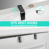 HapiRm Over Door Organizer Storage - Separable Door Organizer Hanging with 6 Metal Large Capacity Baskets for Bathroom Bedroom Kitchen Pantry Closet (Black) HapiRm