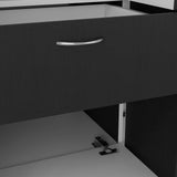 FM FURNITURE Guajira Six Door Armoire, Three Cabinets, Hidden Drawer Shoes,Black/White for Bedroom FM FURNITURE